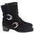 Botines con hebilla Britain de Stuart Weitzman en ante marrón Negro