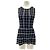 Theory Top lungo tartan blu navy e bianco