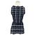 Theory Top lungo tartan blu navy e bianco - vista 2