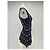 Theory Top lungo tartan blu navy e bianco - vista 3