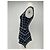 Theory Top lungo tartan blu navy e bianco - vista 4