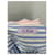 Autre Marque Camicia a righe blu e bianche, ricamo  - vista 5