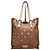 Moschino Cheap and Chic Shopper aus perforiertem Leder Braun