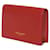 Porte-cartes en cuir rouge Yves Saint Laurent  - vue 2
