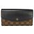 Cartera larga Louis Vuitton Portefeuille Normandie Castaño Negro Damier ebene