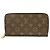 Louis Vuitton Long Wallet Zippy in Rose Ballerine Braun Pink Monogramm