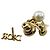 Orecchini Christian Dior Revolution Star Motif Logo D'oro - vista 4