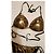 Autre Marque Bikini Triangle Metallizzato Oro D'oro - vista 2