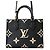 Borsa Tote Louis Vuitton Monogram Empreinte OnTheGo PM Nero Multicolore Beige
