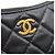 Borsa a tracolla Chanel in agnello con catena Nero - vista 7