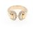 Anello Cartier 2C Band in oro rosa 18K e diamante - vista 2