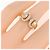 Anello Cartier 2C Band in oro rosa 18K e diamante - vista 5