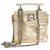 Balmain B-Buzz 23 Mini Borsa a Tracolla Oro Metallizzato Effetto Lucertola D'oro