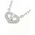 Collana Cartier C Heart in oro bianco - vista 3