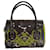Gianni Versace Couture Carla Handtasche - Wildleder & Lackleder Braun Blau Grün Lila  - Ansicht 1