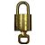 Gemelli Louis Vuitton con logo lucchetto e chiave in metallo D'oro