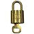 Gemelli Louis Vuitton con logo lucchetto e chiave in metallo D'oro - vista 2