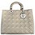 Dior Lady Dior Borsa Media Vernice Beige