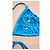 Autre Marque Bikini a Triangolo Katia Blu con Rose e Paillettes - vista 5