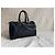 Dior Borsa Bowling in Tela Monogrammata Nera Nero Blu navy Gold hardware - vista 16