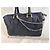 Dior Borsa Bowling in Tela Monogrammata Nera Nero Blu navy Gold hardware - vista 17