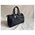 Dior Borsa Bowling in Tela Monogrammata Nera Nero Blu navy Gold hardware - vista 20