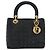 Borsa Christian Dior Lady Dior Canage in tela nera e oro Autentica ep14827 - vista 13