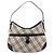 Borsa a Spalla BURBERRY Nova Check in Tela e Pelle Beige Argento Auth ka4754V - vista 13