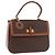 Céline Borsa CELINE Macadam Canvas PVC Pelle Marrone Oro Auth 185642 D'oro