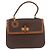 Céline Borsa CELINE Macadam Canvas PVC Pelle Marrone Oro Auth 185642 D'oro - vista 13