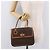 Céline Borsa CELINE Macadam Canvas PVC Pelle Marrone Oro Auth 185642 D'oro - vista 27