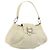 Bulgari Borsa a Spalla BVLGARI in Pelle Avorio Argento Auth bs35521 Crudo