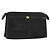 Clutch Christian Dior Trotter Canvas Black Gold Auth 185202 Nero D'oro