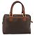 Céline Borsa CELINE Macadam Canvas PVC Pelle Marrone Oro Autentica 185260A D'oro - vista 2