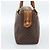 Céline Borsa CELINE Macadam Canvas PVC Pelle Marrone Oro Autentica 185260A D'oro - vista 3
