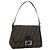 FENDI Zucca Canvas Mamma Baguette Shoulder Bag Black Brown Auth 185374V Marrone Nero