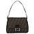 FENDI Zucca Canvas Mamma Baguette Shoulder Bag Black Brown Auth 185374V Marrone Nero - vista 13