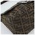 FENDI Zucca Canvas Mamma Baguette Shoulder Bag Black Brown Auth 185374V Marrone Nero - vista 14