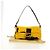 Borsa a tracolla FENDI Mamma Baguette in pelle Harako Giallo Argento Auth 184727SAV - vista 12