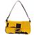 Borsa a tracolla FENDI Mamma Baguette in pelle Harako Giallo Argento Auth 184727SAV - vista 13