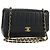 CHANEL Mademoiselle Chain Shoulder Bag Lamb Skin Black Gold CC Auth 185097SAM Nero D'oro
