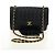 CHANEL Mademoiselle Chain Shoulder Bag Lamb Skin Black Gold CC Auth 185097SAM Nero D'oro - vista 12