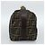 FENDI Zucca Canvas Vanity Hand Bag Black Brown Auth 184898 Marrone Nero - vista 3