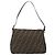 FENDI Zucca Canvas Mamma Baguette Shoulder Bag Black Brown Auth 184903SAM Marrone Nero - vista 2