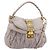 Bolso de hombro Miu Miu Matelassé Cuero 2way Oro Púrpura gris Auth 184618A Dorado Morado oscuro