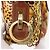 Borsa Salvatore Ferragamo in tela e pelle 2way marrone oro Auth am11858A D'oro - vista 19