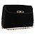 Borsa a Spalla GUCCI con Catena in Velluto Nero e Oro Auth ep14794 D'oro