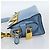 Borsa a Spalla PRADA in Pelle Azzurro Chiaro Oro Auth ka4742M D'oro Blu chiaro - vista 3