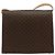 Céline Borsa a Spalla CELINE Macadam Canvas PVC Pelle Marrone Oro Auth 184541 D'oro - vista 2
