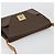 Céline Borsa a Spalla CELINE Macadam Canvas PVC Pelle Marrone Oro Auth 184541 D'oro - vista 6